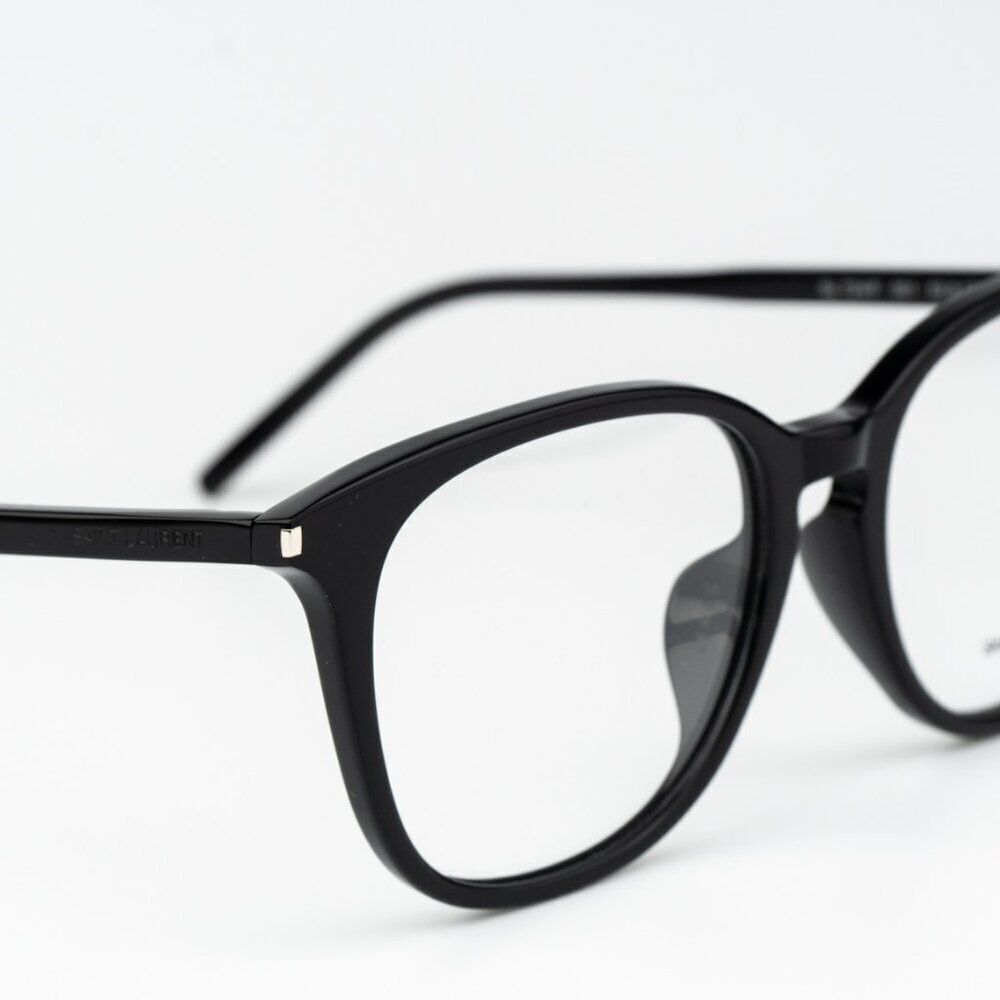 NEW Saint Laurent SL724/F 001 Black Oval Women Eyeglasses - Picture 5 of 10